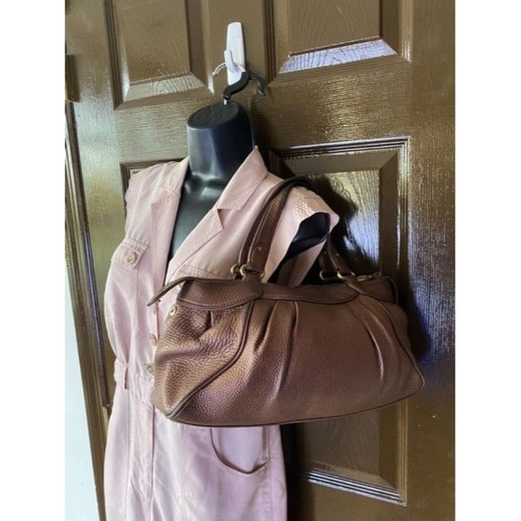 Cole Haan Zipper Snap Rose Leather Shoulder Bag - Picture 10 of 10